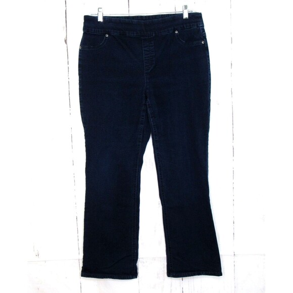 Perfect Stretch Chico's Blue Jeans Size 2.5 Short (L/14) Dark Wash Pull On - Picture 1 of 5
